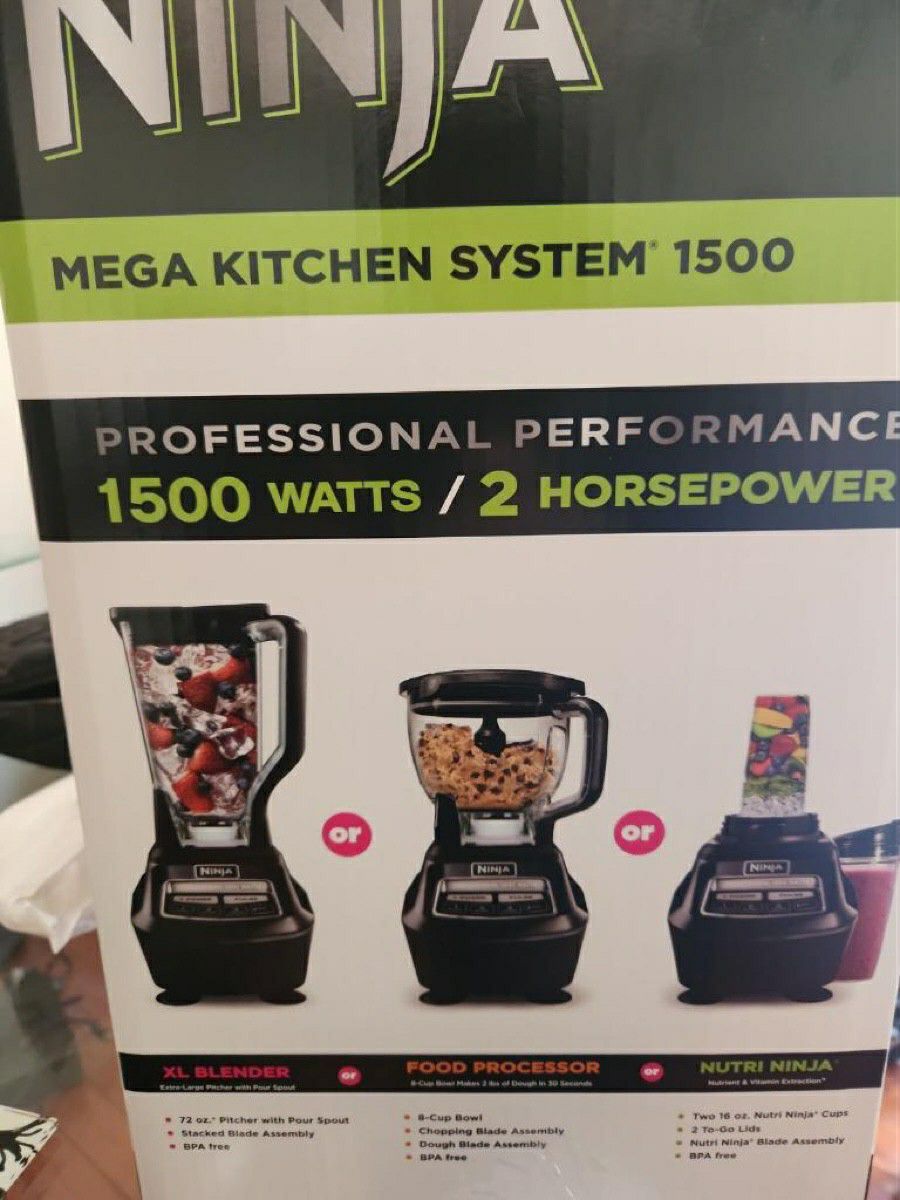 Ninja BL770 Mega Kitchen Blenser System, 1500W for Sale in Hilliard, OH -  OfferUp