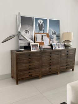 RESTORATION HARDWARE PRINTMAKERS TRIPLE SIDEBOARD