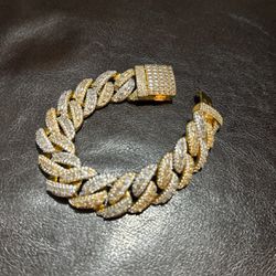 Two Tone White Gold & Silver Bracelet 