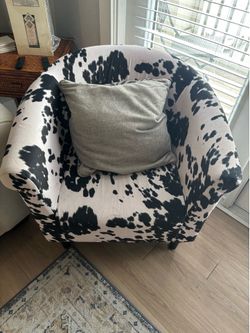 Cow Print Accent Chair - Excellent Condition