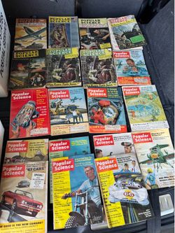 Vintage Popular Science Magazine Lot of 19 - 1943 WWII Era & 1966 Full Year