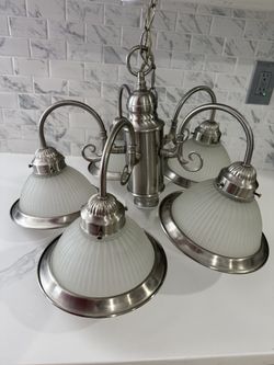 Beautiful Silver Chandelier 5 Light Fixture