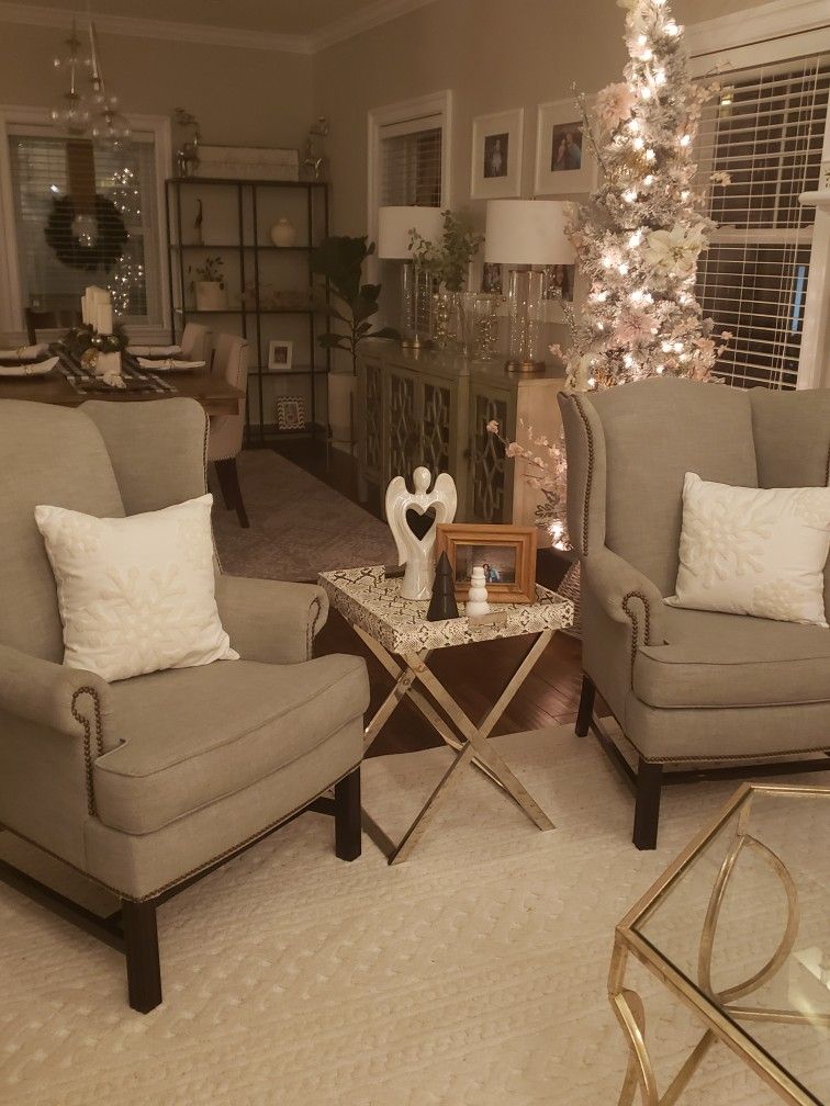 Set Of Pottery Barn Wingback Chairs