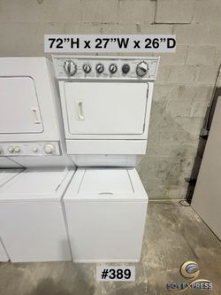 Whirlpool combo 27”W stackable washer and dryer (#389)