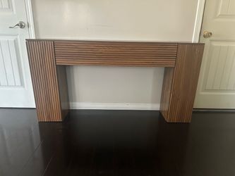 Wood Fluted Console Table