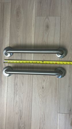 Set of 2 hand rail holder grab bars for shower or bathroom