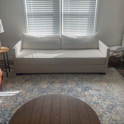 Deep Seat Modern White Couch