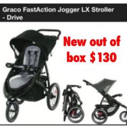 New  out of box Graco FastAction Jogger LX Stroller - Drive, Convenient One-Hand Fold, ICS Compatible, Ideal for Parents on the Go $130  firm cash onl