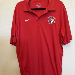 Nike Dri-FIT Fresno State Bulldogs Football Polo Large Red