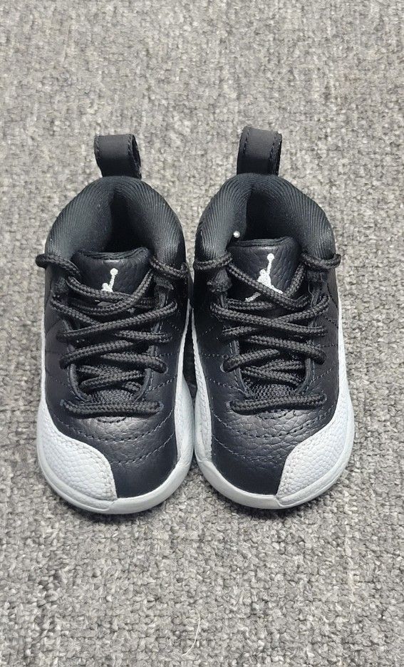 Nike Air Jordan 12 Retro (TD) Size 3C ‘Barons’ 850000-010 Black/Wolf Grey-White