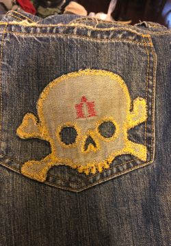 Icon strong arm jeans aramid lining In knees missing front button