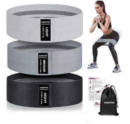 Non-Slip Fabric Resistance Bands for Working Out, Loop Exercise Bands for Booty Leg, Butt, Glute, Stretch Workout Bands for Women & Men, Hip Elastic B