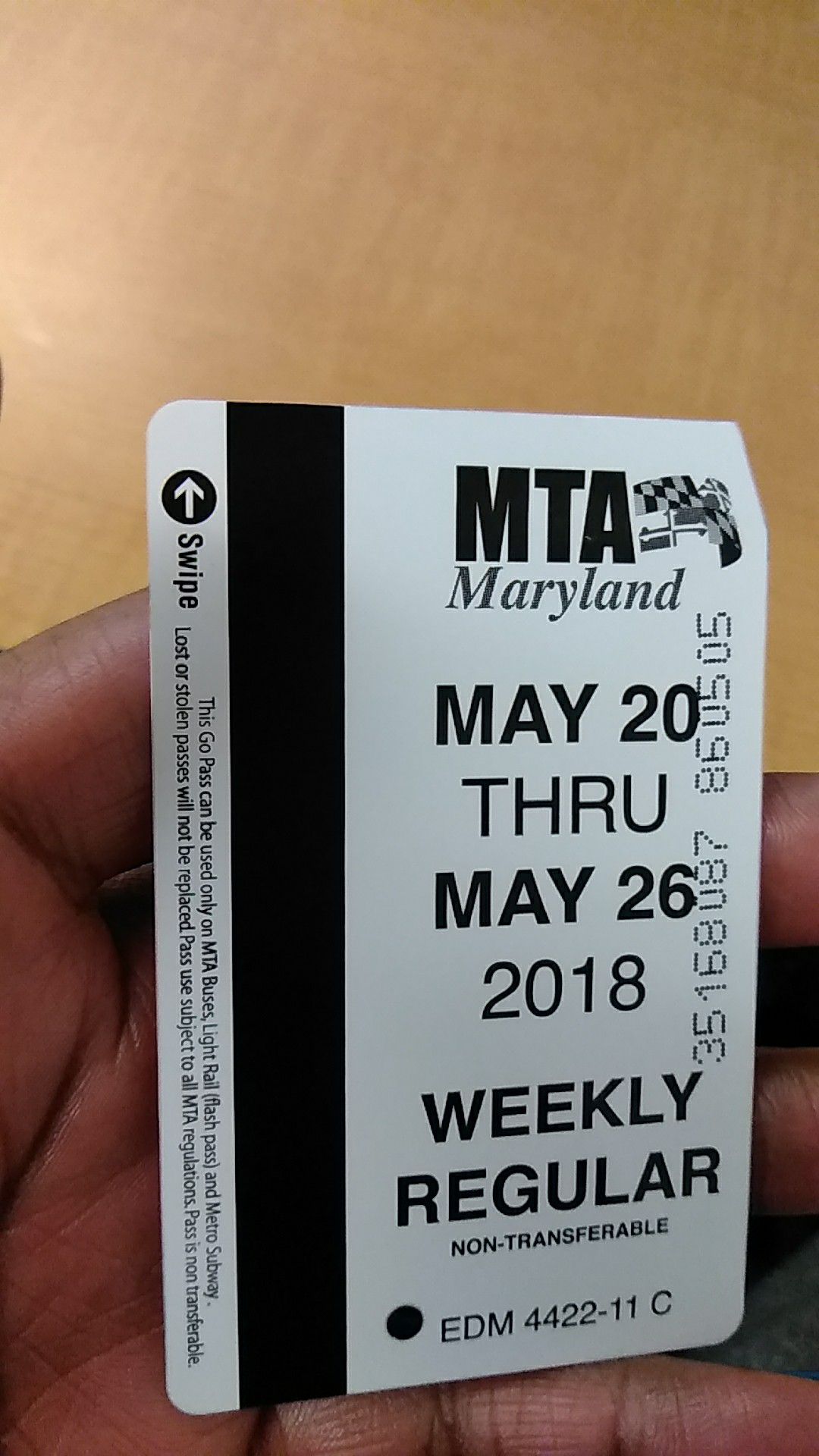 Weekly bus pass