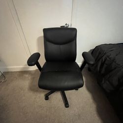 Office Chair - Black Leather