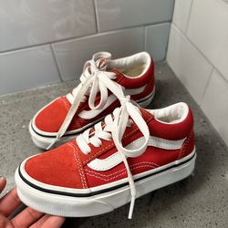 Kids Red Vans Size 11