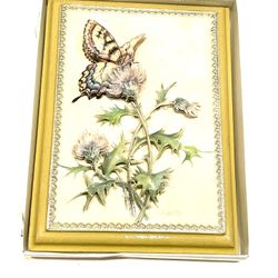 Vintage Artisan 3D Picture Of Butterflies 