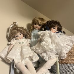 Vintage Collectible Porcelain Dolls