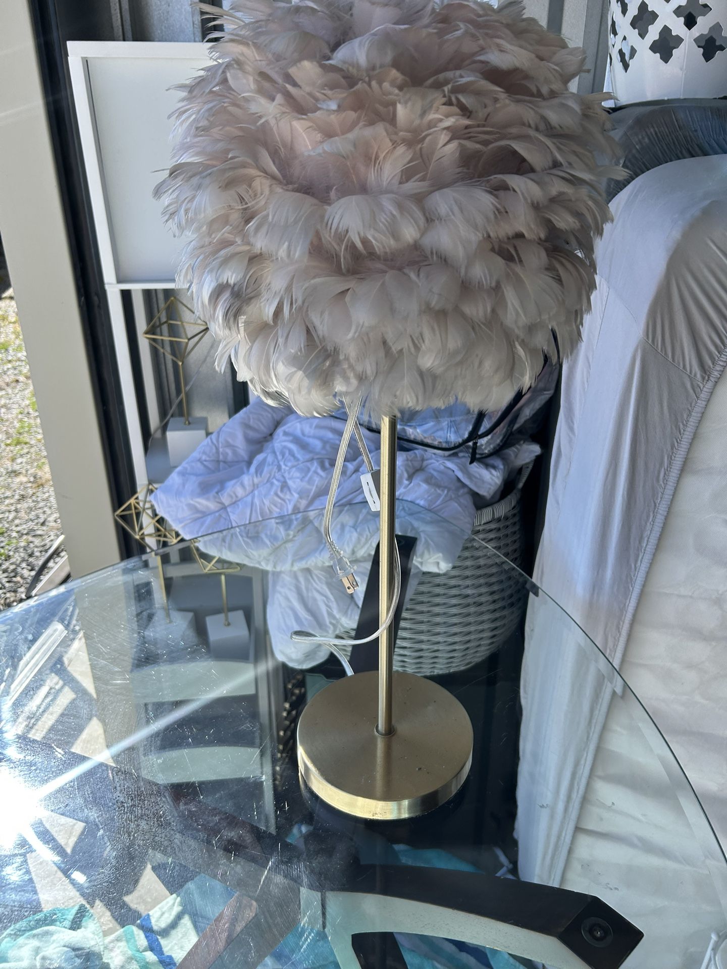 Homegoods Feather Lamp