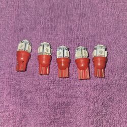 5 Led Bulbs Red