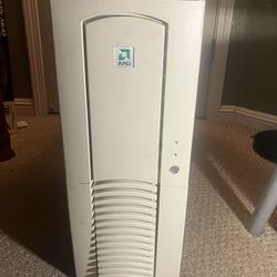 Vintage 2000 Amd Pc Computer With AGP Slot And Beige Case