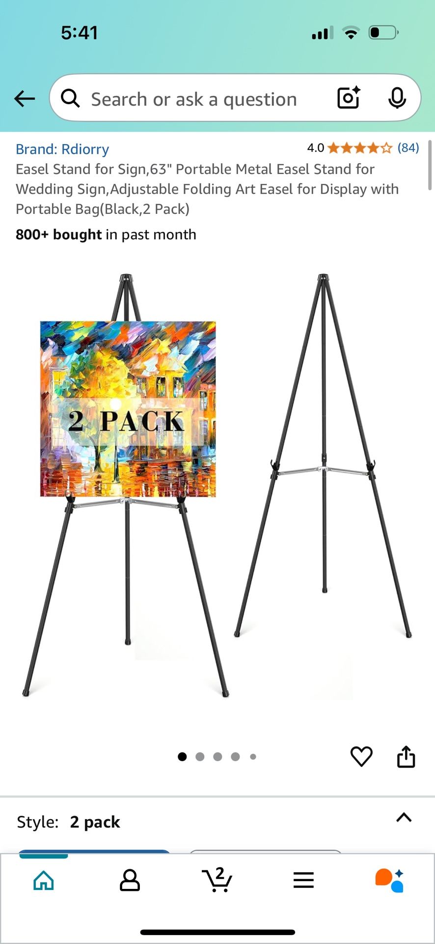 Easel Stand for Sign