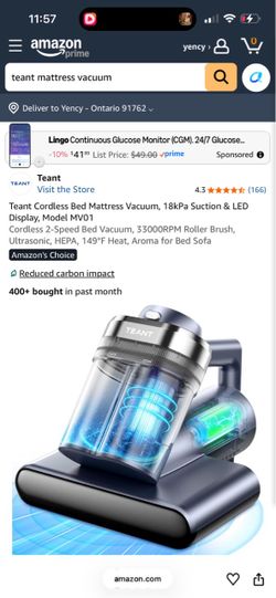 Teant Cordless Mattress Vacuum MV01