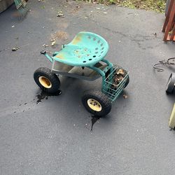 Swivel Garden Seat On Wheels