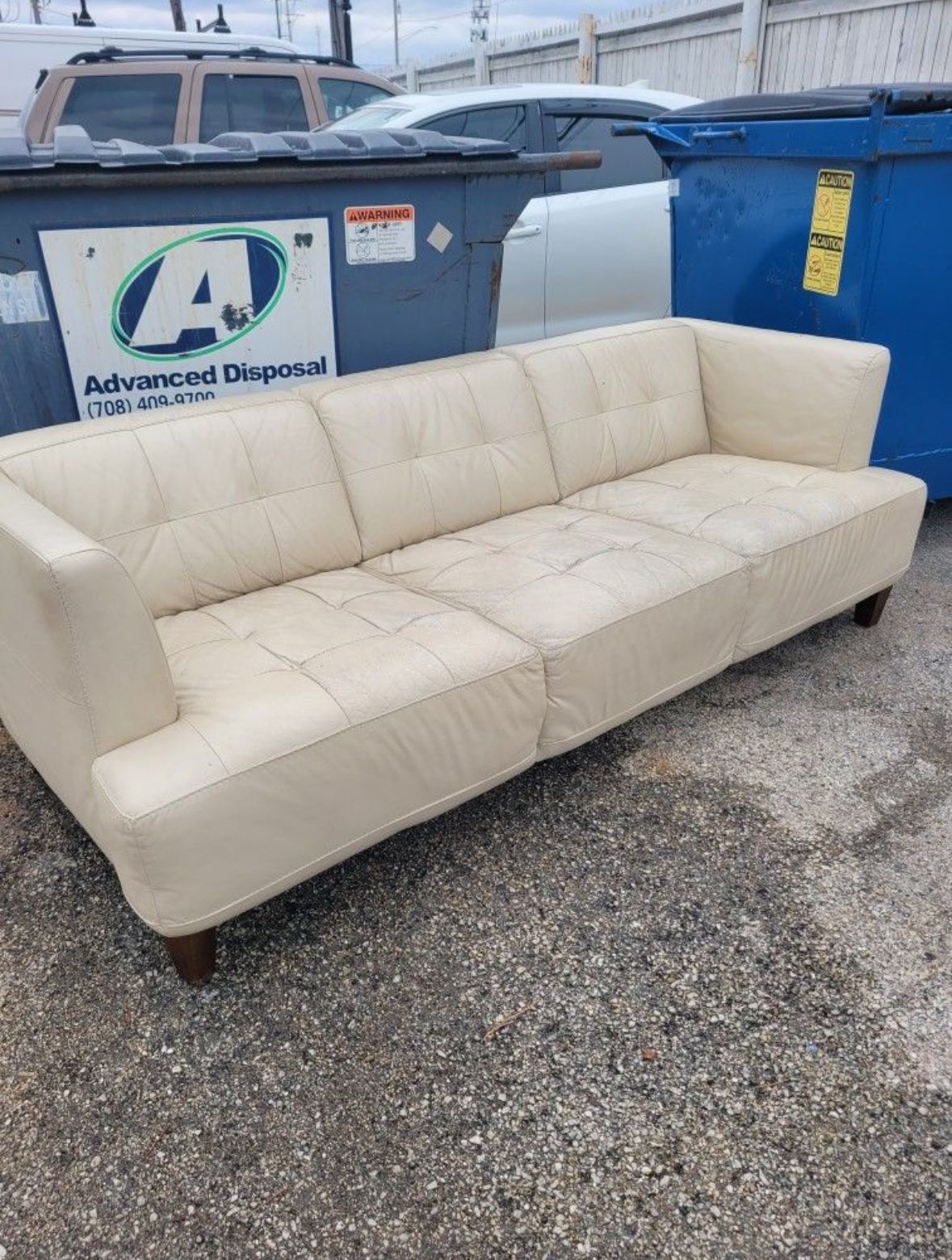 White Leather Sofa