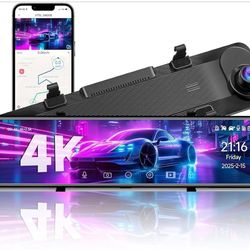 TUIFAC 4K Rear View Mirror Camera