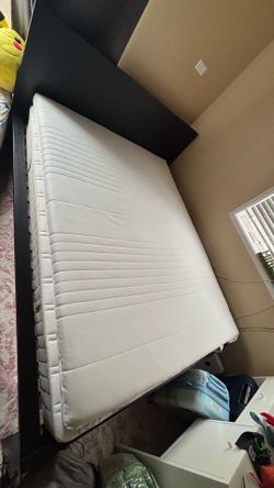 Queen frame bed  and mattress