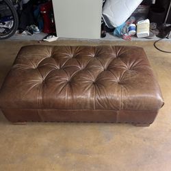 Leather Ottoman 
