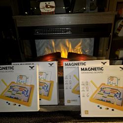 2 BRAND NEW MAGNETIC Drawing BOARD S NO LOOSE PIECES GREAT FOR CAR OR AIRPLANE Rides BNIB NEVER USED 