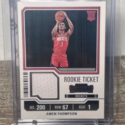 2023-24 Contenders Basketball Amen Thompson Rookie Ticket Patch RC #RTS-AMN