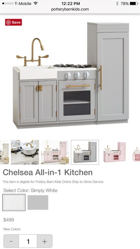 pottery barn kids Chelsea Kitchen Oven/Play Kitchen Stove - baby & kid  stuff - by owner - household sale - craigslist