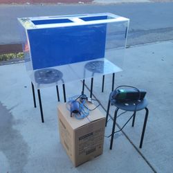 Acrylic Aquarium With Brandnew Penn Plax 500 Canister Filter
