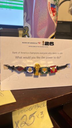 Bank of America FIFA World Cup 26 USA Charm Bracelet - Red, Gold, White, Blue