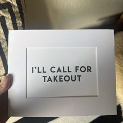 Original art matted 8x10” print kitchen chef bachelor pad I’ll call for takeout Great housewarming gift  Unframed but matted. Mat has a small crease s