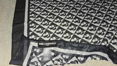Karl Lagerfeld Scarf Karl Blk& Wht