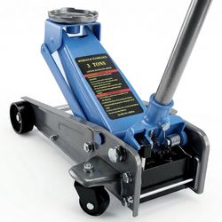 G411-3 Ton Hydraulic Floor Jack,6600LBS Floor Jack Lift Range: 5.31"-18.11",Blue Racing Floor Jack Load Capacity up to 6600lbs,Car Jack for Rapid Lift