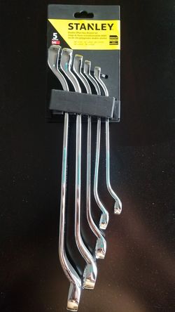 Brand New STANLEY 5pc. SAE Double Offset Standard Box Wrench set