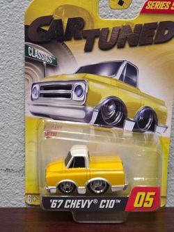MGA Car Tuned Classics S5 1967 Chevy C10 Diecast Yellow/White Walgreens