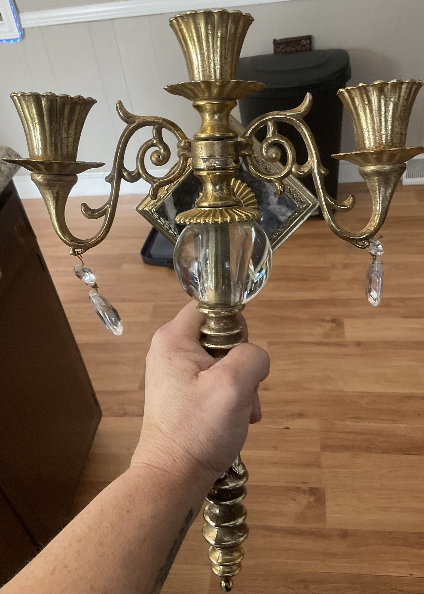 Vintage 3arm Candelabra 1940s Dilly Manufacturing Company