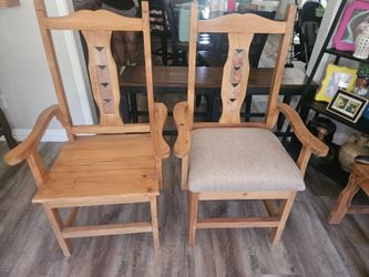 Two Rustic Wood Chairs-Brand New