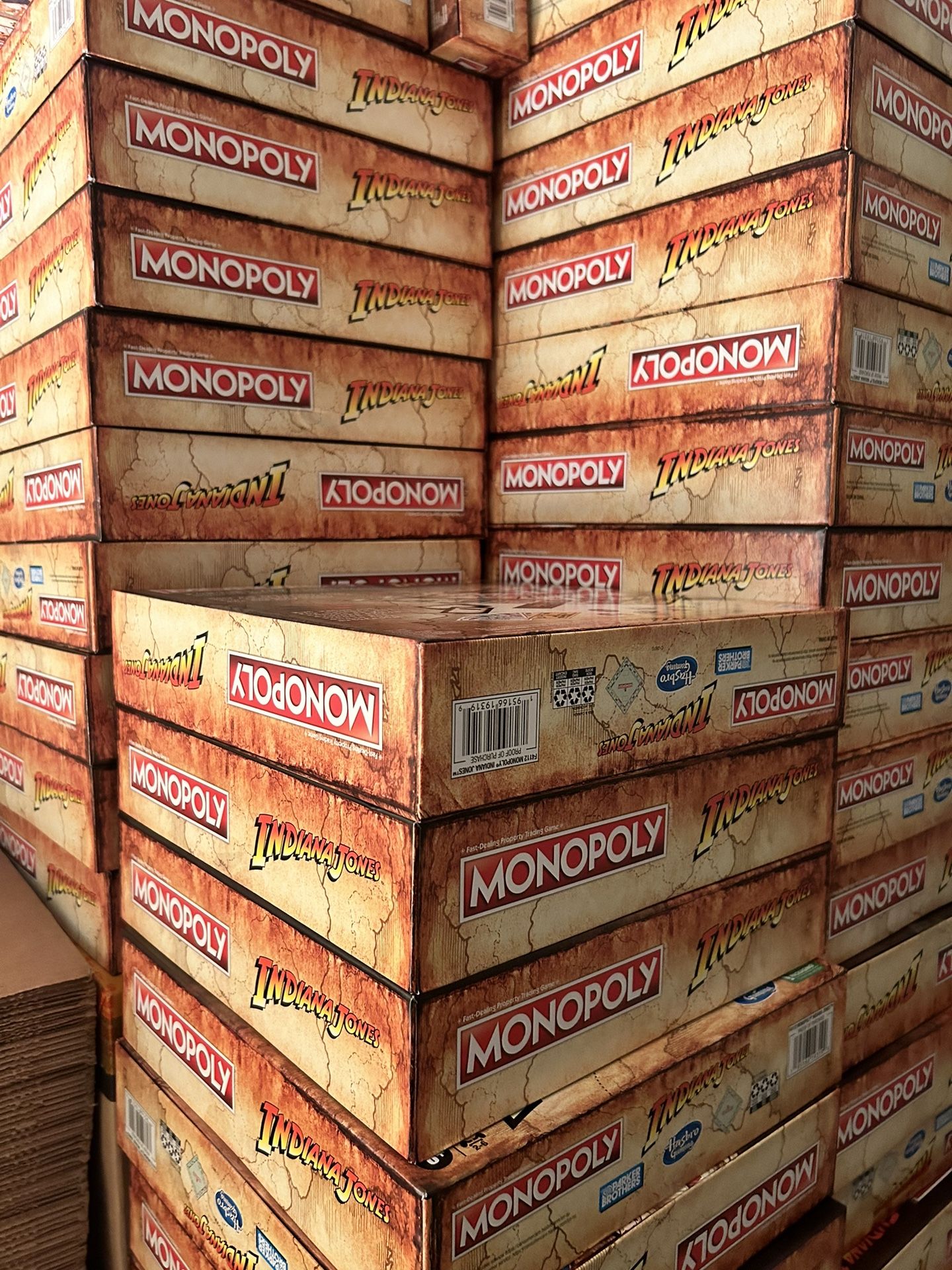 Indiana Jones Monopoly Game board Lot Of 130