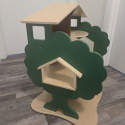 Wooden Tree  House /Doll House And Accessories