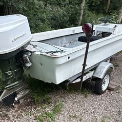 Johnson 40 HP Outboard Motor, Boat & Trailer 