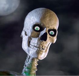 Skelly Skeleton 12 FT Grave & Bones Giant-Sized Animated LED App-Controlled Skelly with LifeEyes LCD Eyes. New. (Some damage to box.