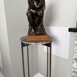 Rodin Thinker statue and stand