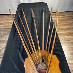 Large Carved Wood African Wall Hanger 