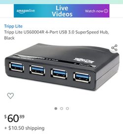USB 3.0 Splitter, 4-Port, Tripp Lite